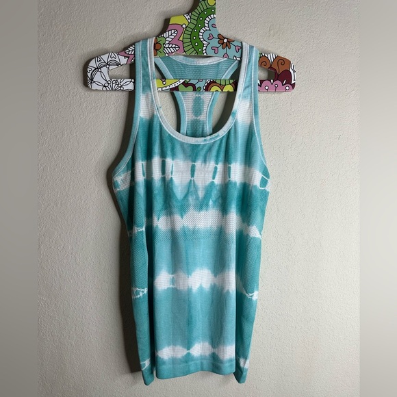 Lululemon Swiftly Tech Racerback Heathered Tranquil Blue size 10 - Picture 2 of 4